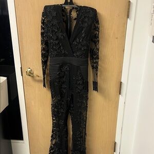 Zhivago Black Floral Lace Jumpsuit